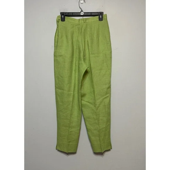 Vtg Talbots Irish Linen Pants Womens Size 8 Petite Old Money Coastal Grandmother - Picture 2 of 7